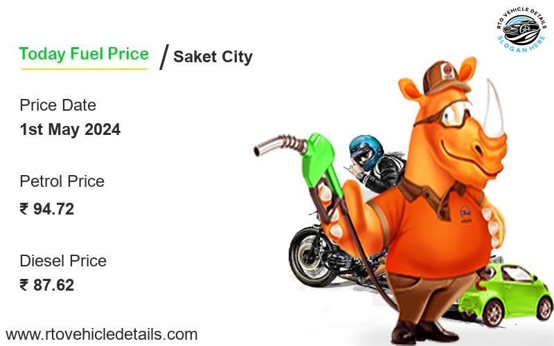 Saket City Petrol Price Today